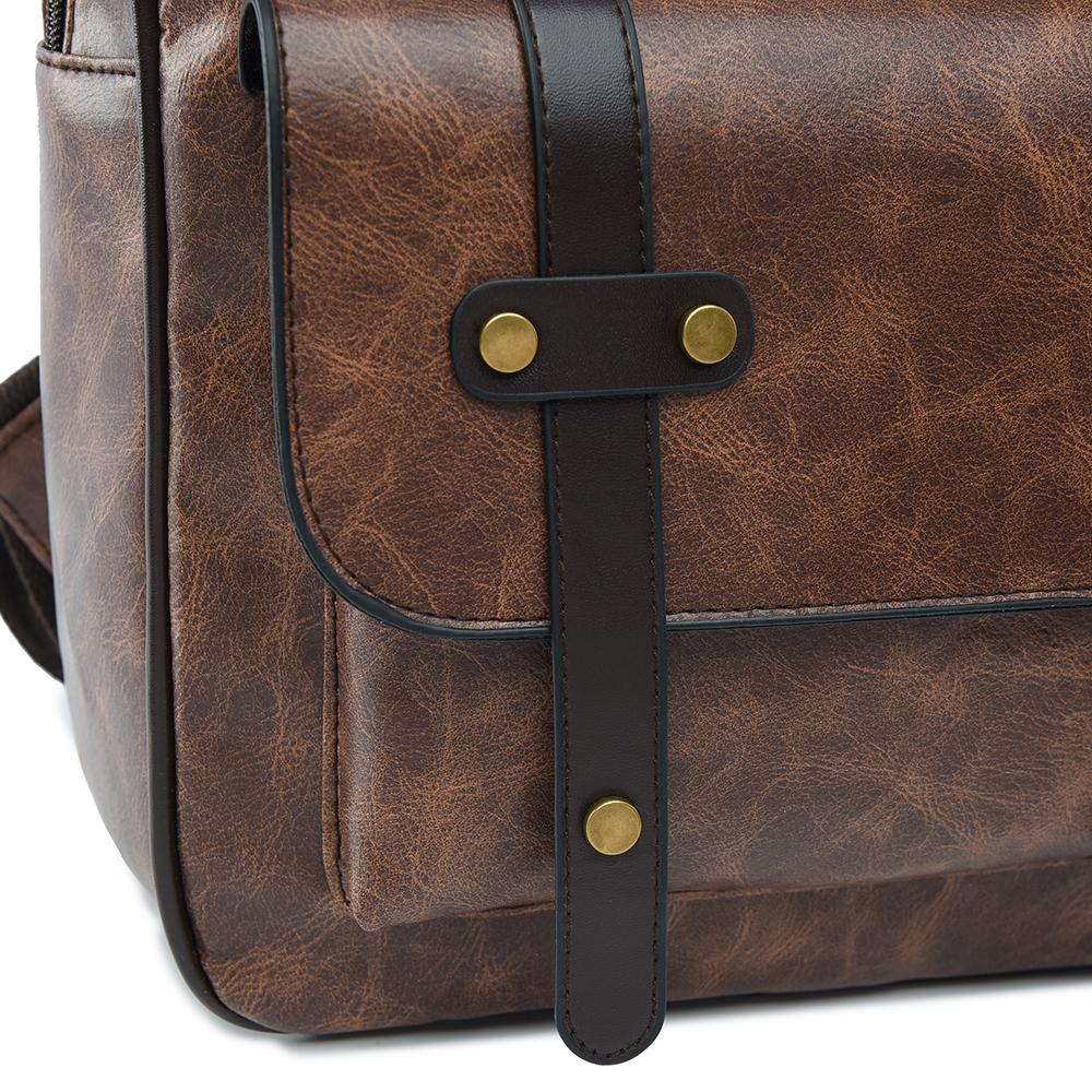 Ретро женский рюкзак PU рюкзак большой емкости