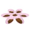 Cat Bowls FoodGrade Flower Petals Shaped 6 Grids Pet Feeding Bowl for Food and Water
