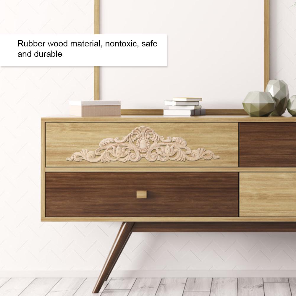 50x12 см европейский стиль резьба по дереву аппликация DIY украшение для домашней мебели двор