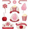 Tatouages fête foraine - MEGACREA DIY - 22 pcs - Faciles à appliquer - Durabilité plusieurs jours - Colorés