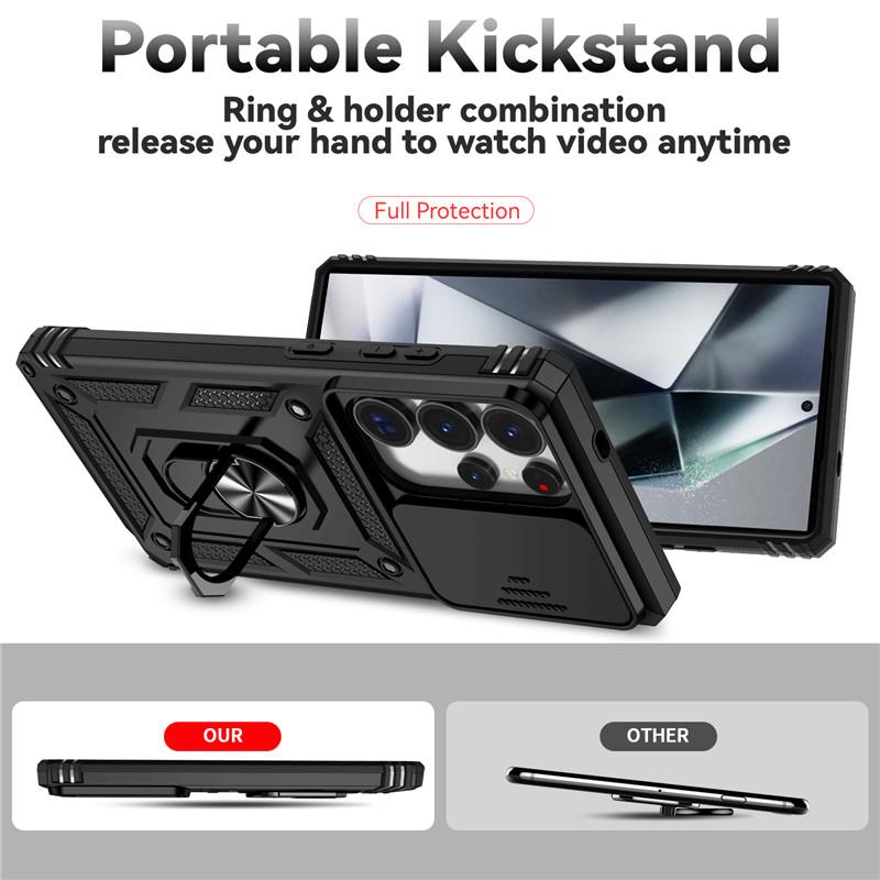 Funda For Samsung Galaxy S10 S20 S21 S22 S23 Plus S24 FE S25 Ultra Edge Slide Camera Protect Armor Phone Case For GalaxyS25