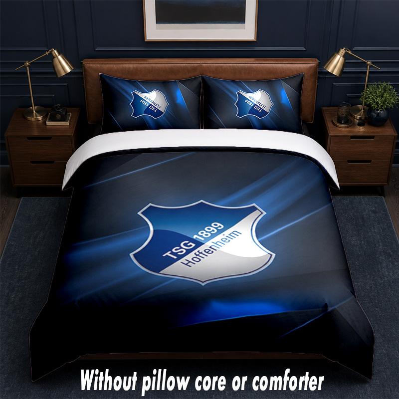 TSG Hoffenheim FC Design Bed Bedding Set 1 Duvet Cover + 2 Pillowcases Soft Breathable Household Bed Linens