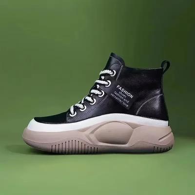 Мода 2024 года, женская осенняя новая обувь на толстой подошве с высоким верхом, дышащая повседневная спортивная обувь, женская обувь в стиле ретро с мягкой подошвой, универсальная обувь для папы