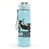 1PC Retro soldier male portrait print 750ml colorful plastic sports water bottle leakproof pop up lid with straw for outdoor work home use