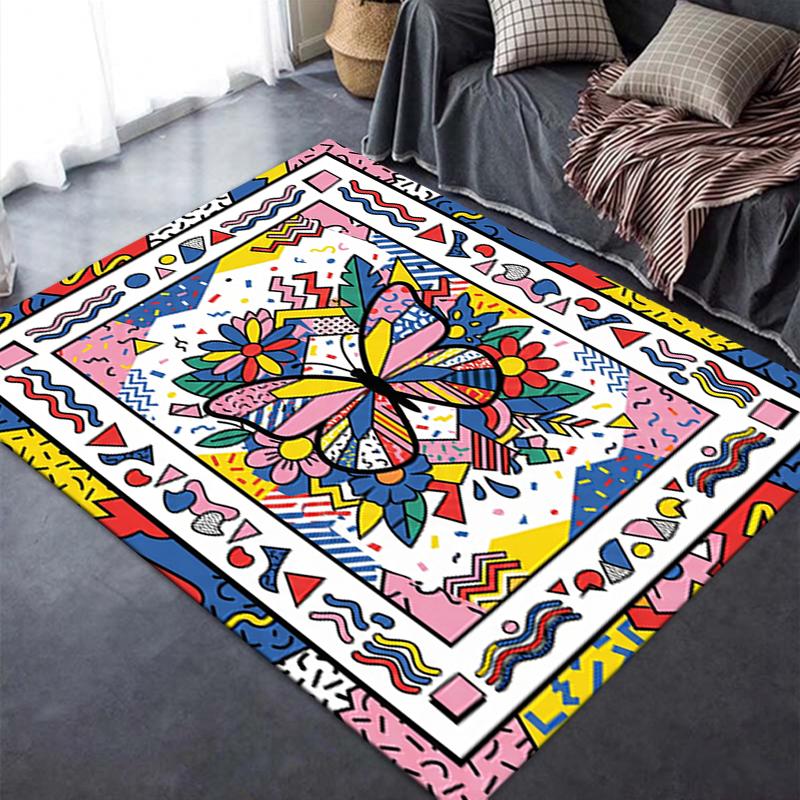 2025 New Butterfly Decoration Carpet Rug for Living Room Bedroom Home Sofa Decoration,Kids play Non-slip Floor Mat17