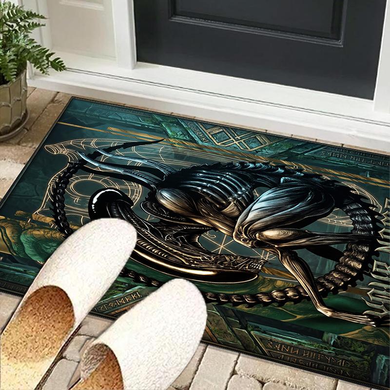 Custom NameAlien Artwork Carpet, Indoor Rug, Chair Rug, Living Rooms, Doormat Made From Polyester Home Decor Birthday Christmas Gifts