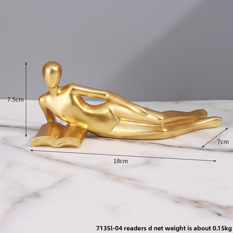 Минималистичная статуэтка читателя из смолы для декора книжной полки, стола, подарок для особых случаев
