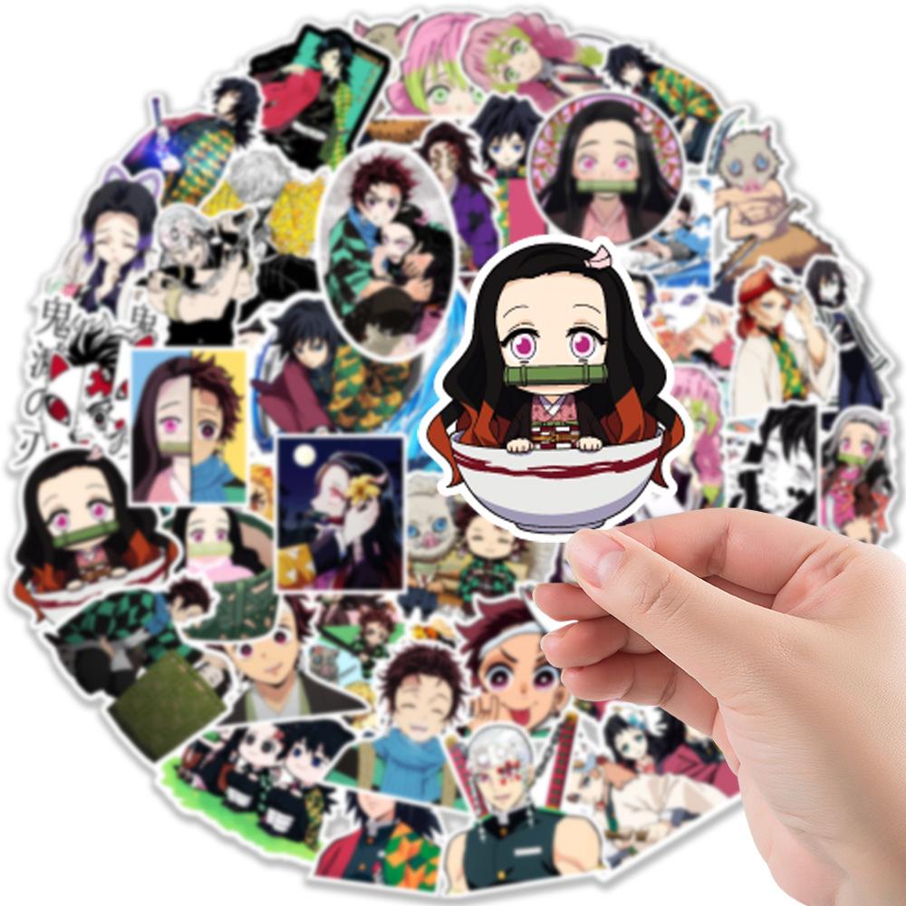 50 Новых Граффити Наклеек Клинок Рассекающий Демонов Мобильный Билет Мотоцикл Скейтборд Декоративные Наклейки Водонепроницаемые