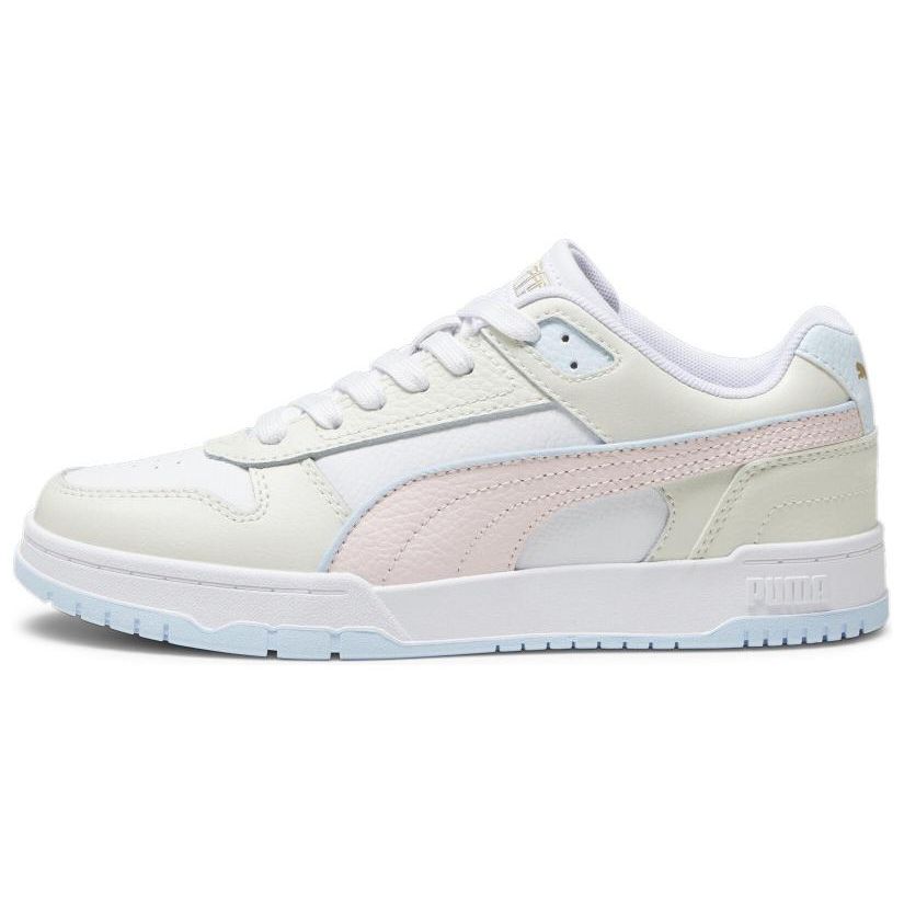 Puma Rbd Game Versatile Comfortable Simple Shock Absorbing Durable Low Top Sneakers Unisex Sneakers White Yellow Pink 386373-23