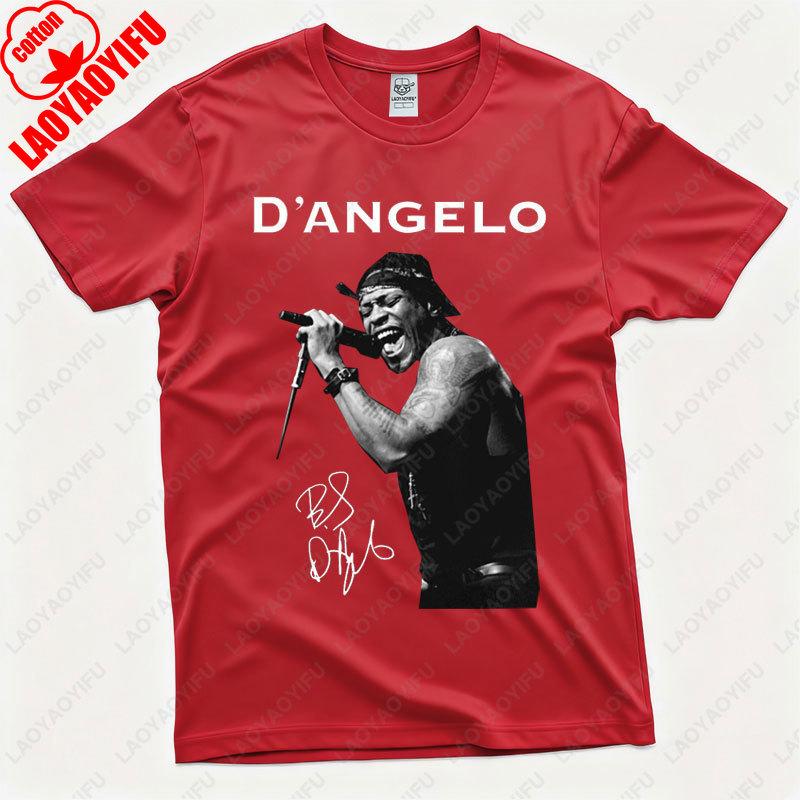 Dangelo Shirt Signature Gift Trendy Unisex TShirt Vintage Cotton Shortsleeve Tees Retro Trend Cool Street T Shirts Camisetas