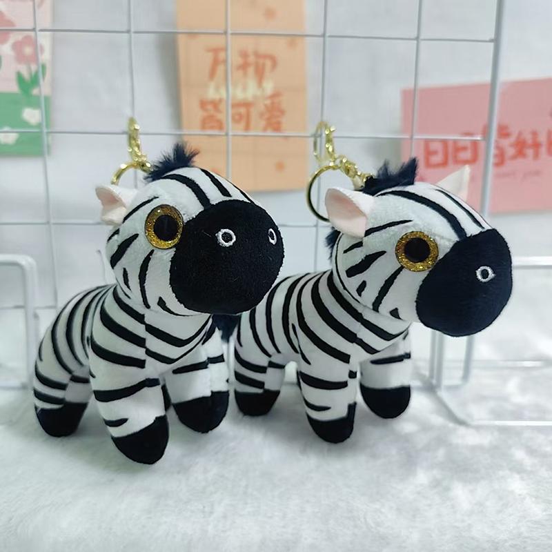 15 см Милый маленький плюшевый брелок в виде зебры Мягкая игрушка для детей Девочка Прекрасная кукла-животное Игрушка Плюшевый орнамент Подвеска