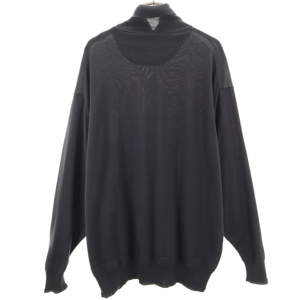 SIDESLOPE Вязаный свитер с высоким воротом с длинным рукавом черный Мужской Б/у
