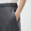 LESS 2025 Summer Straight-Leg Cropped Wool Commuter Pants