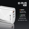Universal Charger: 1U+2PD, Compatible with Australian, European, American, and British Power Standards