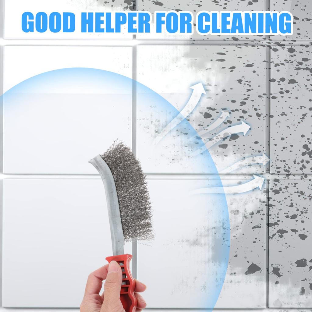 Нескользящая ручка Щетка из нержавеющей стали для удаления ржавчины с металла, очистки, зачистки