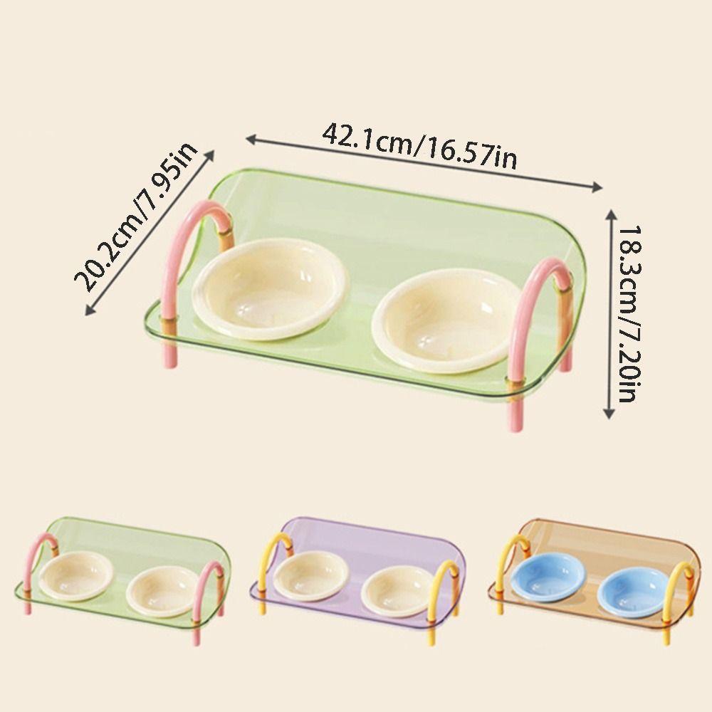 Anti-flip Pet High Footed Bowl Non-Slip Elevated Pet Feeder Bowl Dog Accessories
