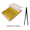Тайваньский трехцветный имитационный сусальный лист: Набор для творчества: цветная фольга для эпоксидной смолы, листы K Gold, серебряные, розово-золотые (90-150 шт./упак.)