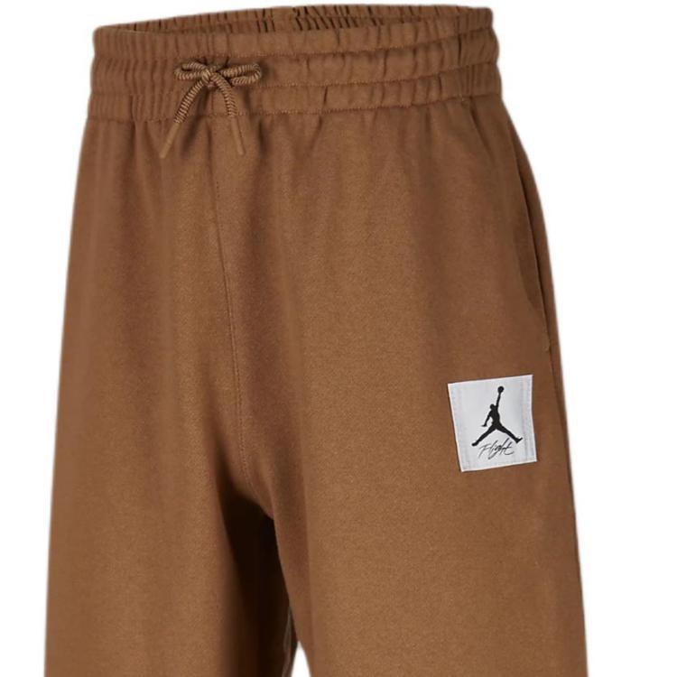 Jordan MJ Essentials Solid Color Drawstring Casual Cuffed Knit Joggers Kids Bottoms Dark-Brown FZ1802-208