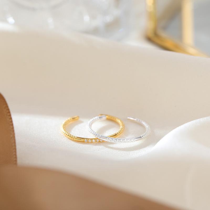 Banyan Tree S925 Серебряное бриллиантовое женское простое легкое роскошное тонкое открытое кольцо