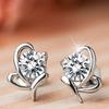 1 Pair of Delicate and Compact Women's Butterfly Earrings, Sweet Flower Synthetic Zircon Earrings.