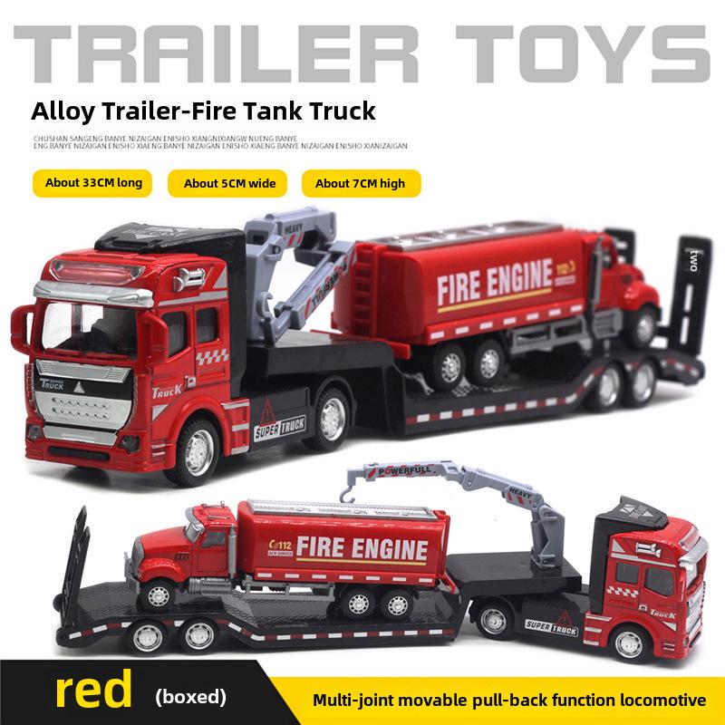 Трансграничный сплав большой инженерный транспортный грузовик тягач модель игрушка для мальчиков с английской упаковкой