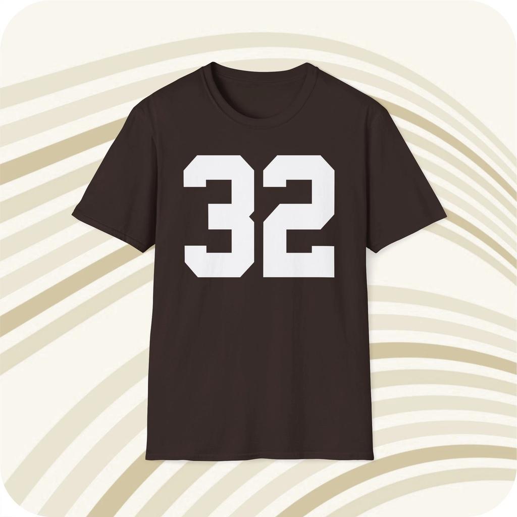 Футболка с джерси Jim Brown #32 Cleveland Browns - Печать спереди и сзади