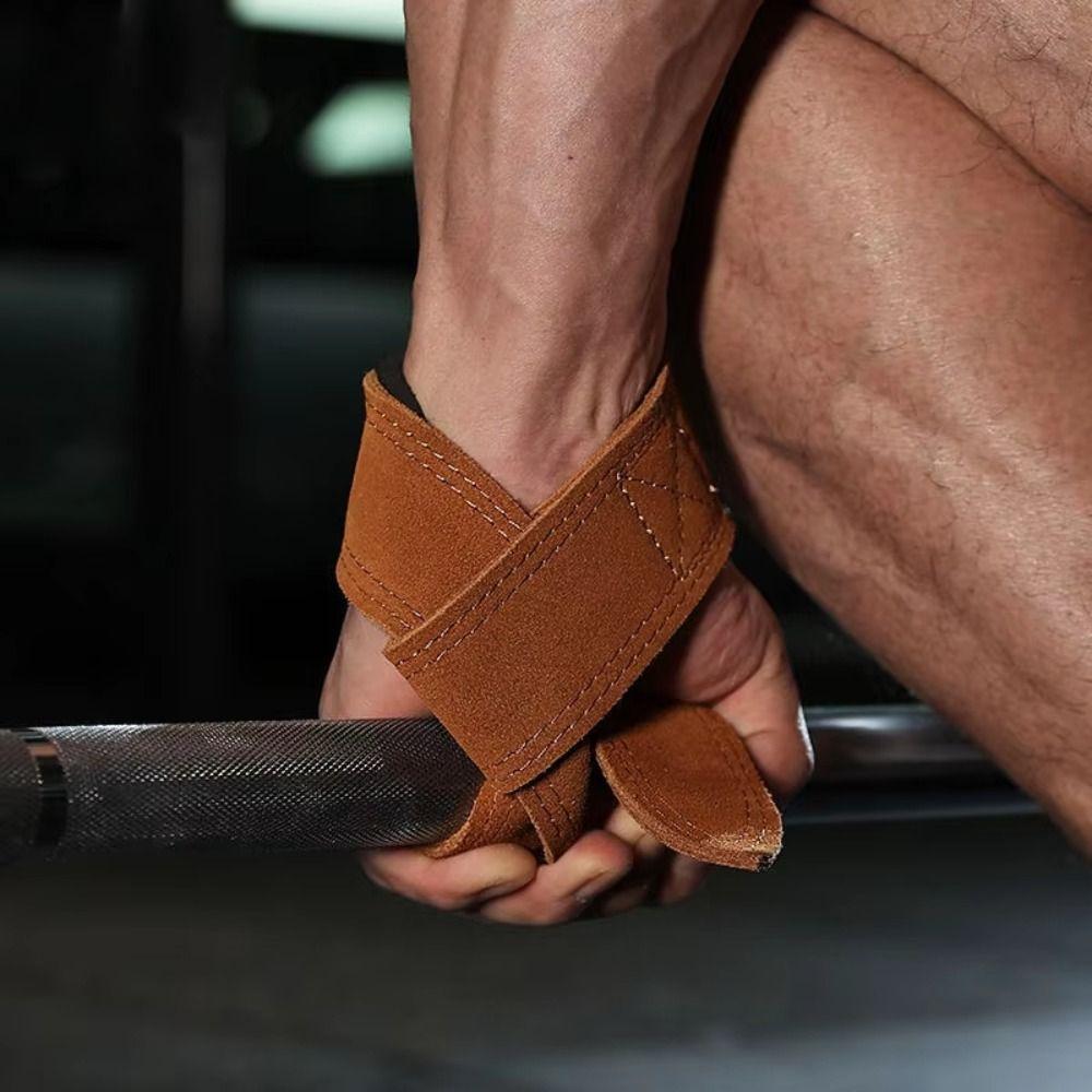 1Pair Adjustable Weight Lifting Wrist Straps Non-Slip Training Hand Bands Hard Pulling Bands Gym