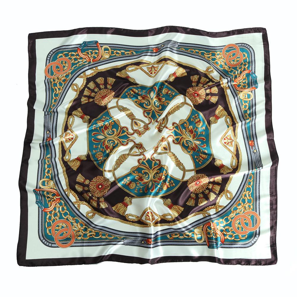 High-quality Luxurious Silk Scarves Headband Scarfs Neck Scarf For Women Chain Silk Scarf Women's Decorative Shawl