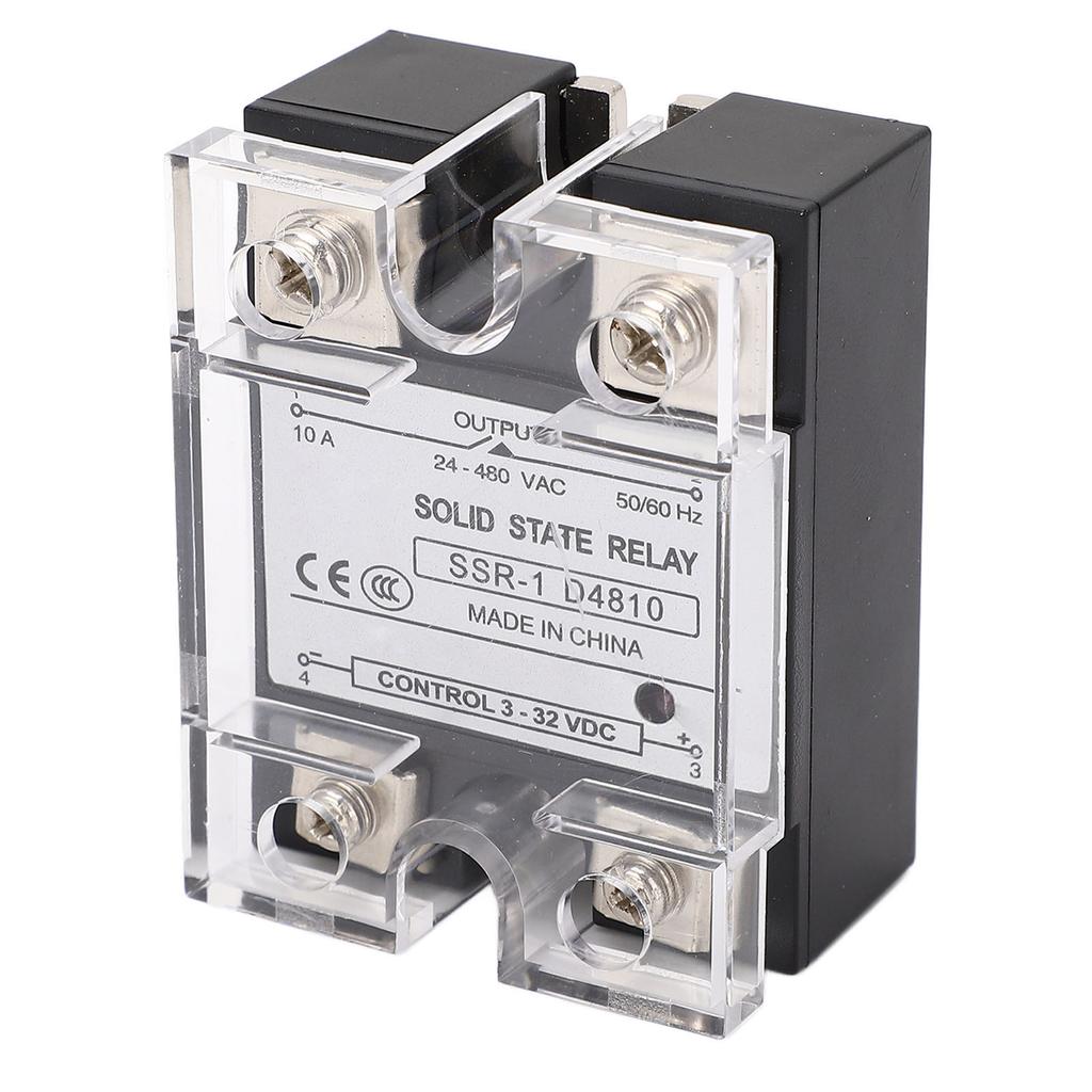 10A Solid State Relay DC Control AC SSR Semiconductor Relay Module 24‑480VAC Load Voltage