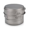 Lixada Ultralight Titanium Cookset Outdoor Camping Cookware Set 1100ml Pot and 350ml Fry Pan with