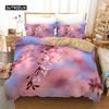 3D персиковый цветущий пододеяльник комплект постельного белья с цветущим узором из микрофибры с весенней цветочной тематикой мягкий 2/3 шт. пододеяльник