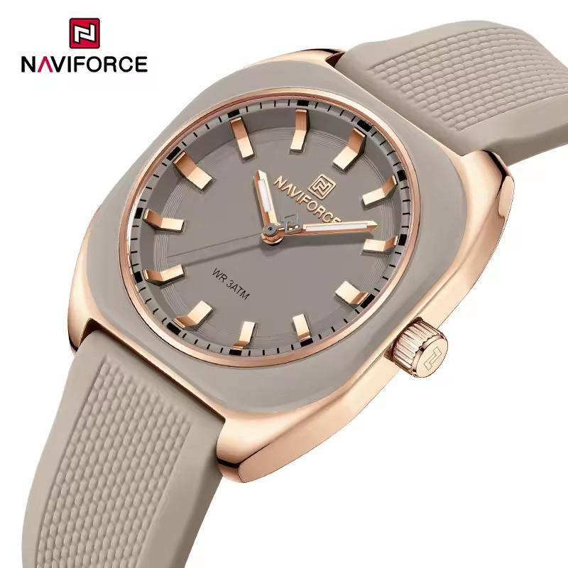 New NAVIFORCE NF5061 Watch Women Fashion Silicone Strap Student Sports Watch Waterproof Luminous Quartz Wristwatches for Girls