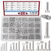 918pcs Nuts and Bolts Assortment Kit - M2, M3, M4, M5 Hex Head 304 Stainless Steel Bolts, Nuts, Flat Washers, and More