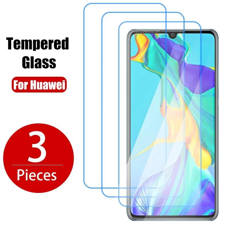 3 шт. закаленное стекло для Huawei P30 P40 P20 Pro Lite E 5G Nova 5T Защитная пленка для экрана Huawei Mate 20 Lite P Smart Z 2021 2019