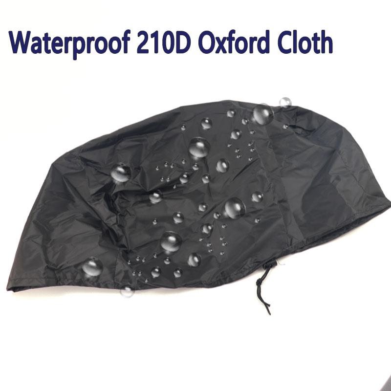 15-250HP Full Outboard Motor Engine Boat Cover Black 210D Oxford Waterproof Anti-scratch Heavy Duty Outboard Engine Protector