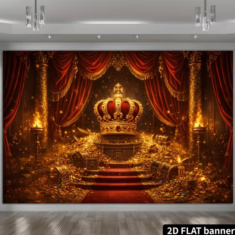 2D Фон для Фотосессии Король и Сокровища Баннер