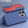 KEYSION Противоударный матовый чехол для iPhone 15 Pro Max 15 Plus, жесткая задняя крышка для телефона из ПК для iPhone SE 2022 11 12 13 14 15 Pro Max