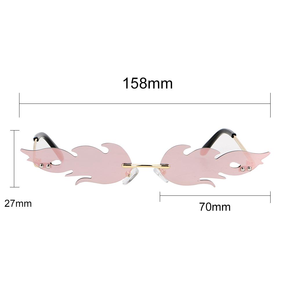 Солнцезащитные очки Fire Flame Солнцезащитные очки без оправы Wave Очки для вождения автомобиля Трендовые узкие уличные очки UV 400