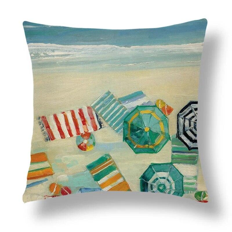 Bedroom Home Decor  Pillowcase Abstract Geometric Cushion Cover Orange Yellow Brown