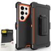 3 в 1 прочный прочный противоударный чехол Otter Armor Box для Samsung Galaxy S25 Ultra S24 S23 S22 S21 S20 Plus Note20 с зажимом для ремня