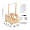Wooden Baby Shower Crate Closet Basket with Handle, Portable, Storage Box Gifts