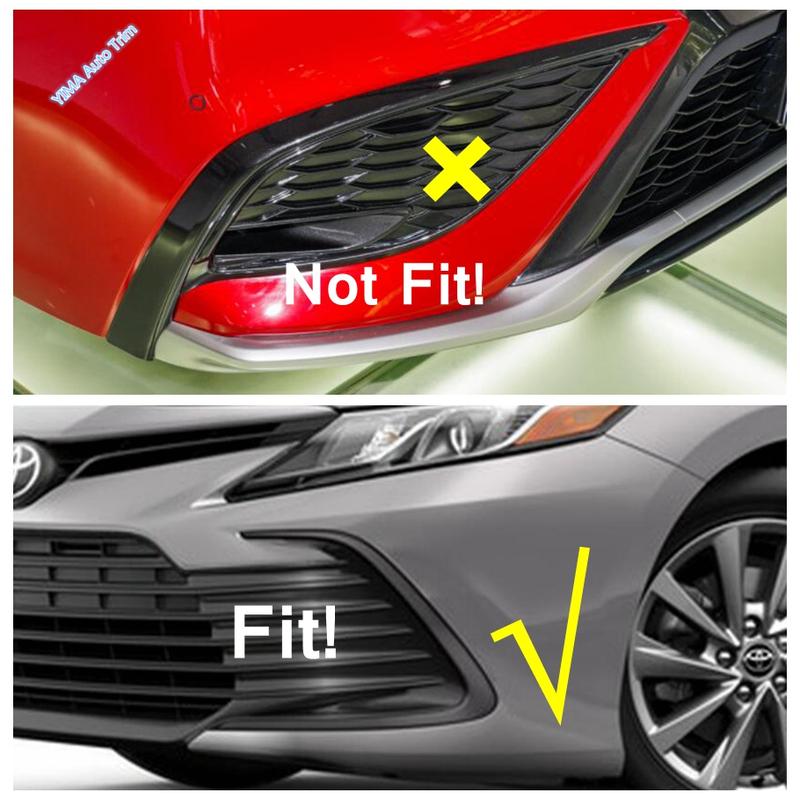 For Toyota Camry LE Front Bumper Collision Avoidance Trim Fog Light Lamp Eyelid Eyebrow Strips Car Styling Accessories