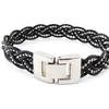Les Trésors De Lily [J0807] - Mixed Bracelet 'Peaceful' Black / Steel - 17 Mm