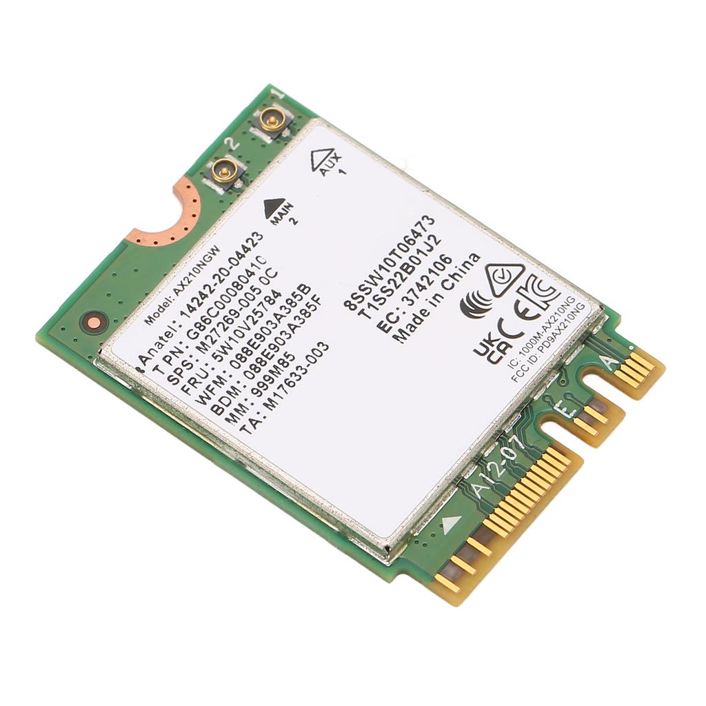 NGFF Network Card AX210 Standard NGFF M2 Triple Band 2.4G 5G 6G BT 5.2 MU MIMO WIFI6E Network Card