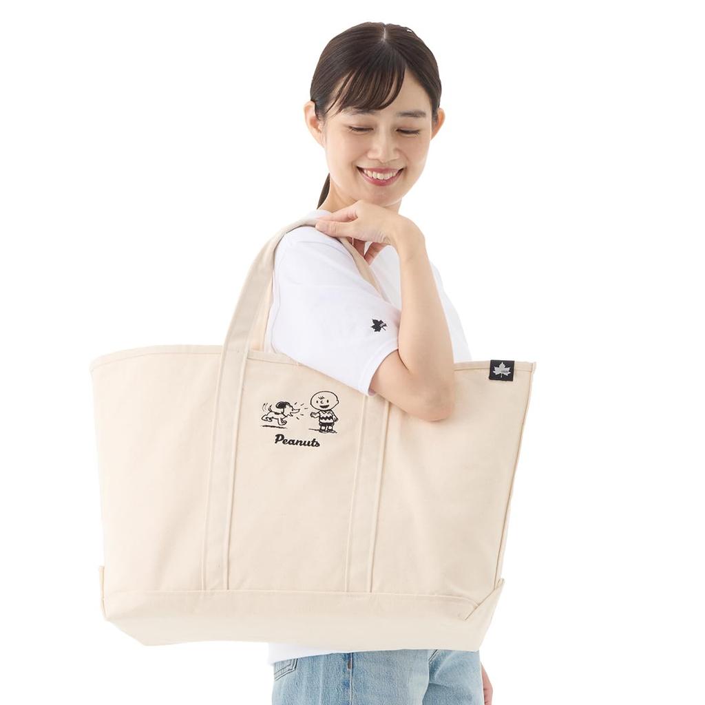 LOGOS Snoopy (PEANUTS 75 Years Tote Bag (Black) 37500419