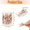 Wooden Push Pin Clips - Decorative Thumb Tacks for Cork Board, Bulletin Board, and Classroom Decor - Teacher Supplies