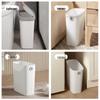 Gap-Friendly Lidless Trash Can for Home - Living Room, Bathroom, Kitchen