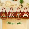 Christmas Gift Bag Santa Claus Snowman Linen Tote Bag Candy Gift Packaging Bag Pouch Party Home Navidad Christmas Decorations