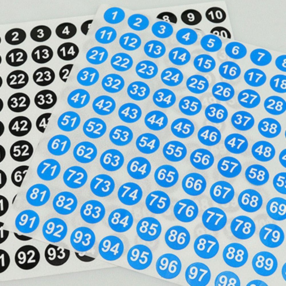 100Sheets 1-100 Labels Number Stickers Nail Polish Color Sorting Stickers Lipstick Color