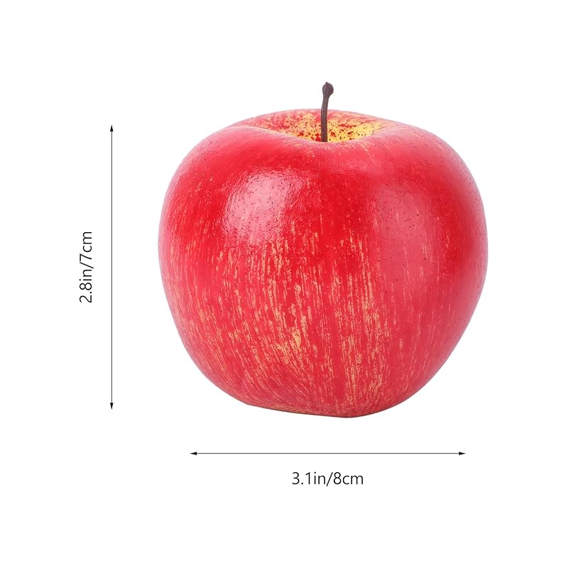 DOITOOL образец еды яблоко красный фрукт 8см×8см фигурка яблока реалистичная модель фрукт витрина интерьер выставочная модель декоративная фотография Фотография